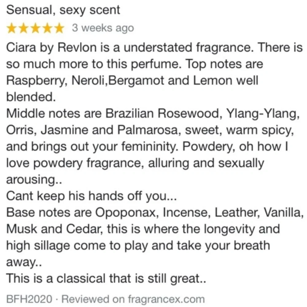 Vintage 90s Y2K Ciara Sensual Romantic Sexy Alluring Scent Body Bath Cosmetics